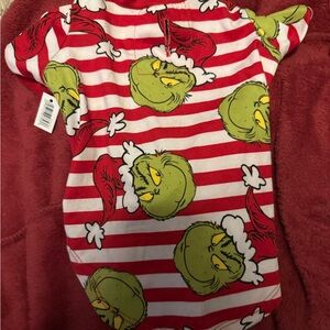 Red and White Striped Grinch Dog Sweater